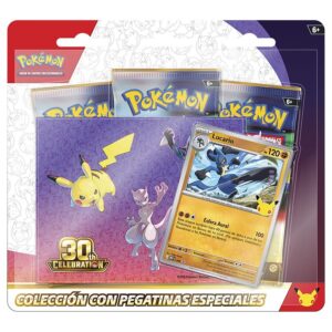POKÉMON BLISTER 3 SOBRES LUCARIO 30 ANIVERSARIO EN ESPAÑOL
