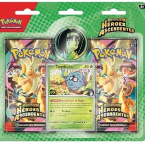 POKÉMON HEROES ASCENDIENTES BLISTER 2 SOBRES TANGELA DE ERIKA EN ESPAÑOL